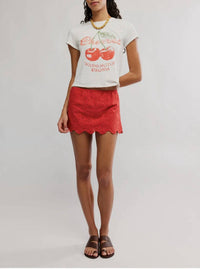 Free People - Eyes On You Eyelet Cotton Skort