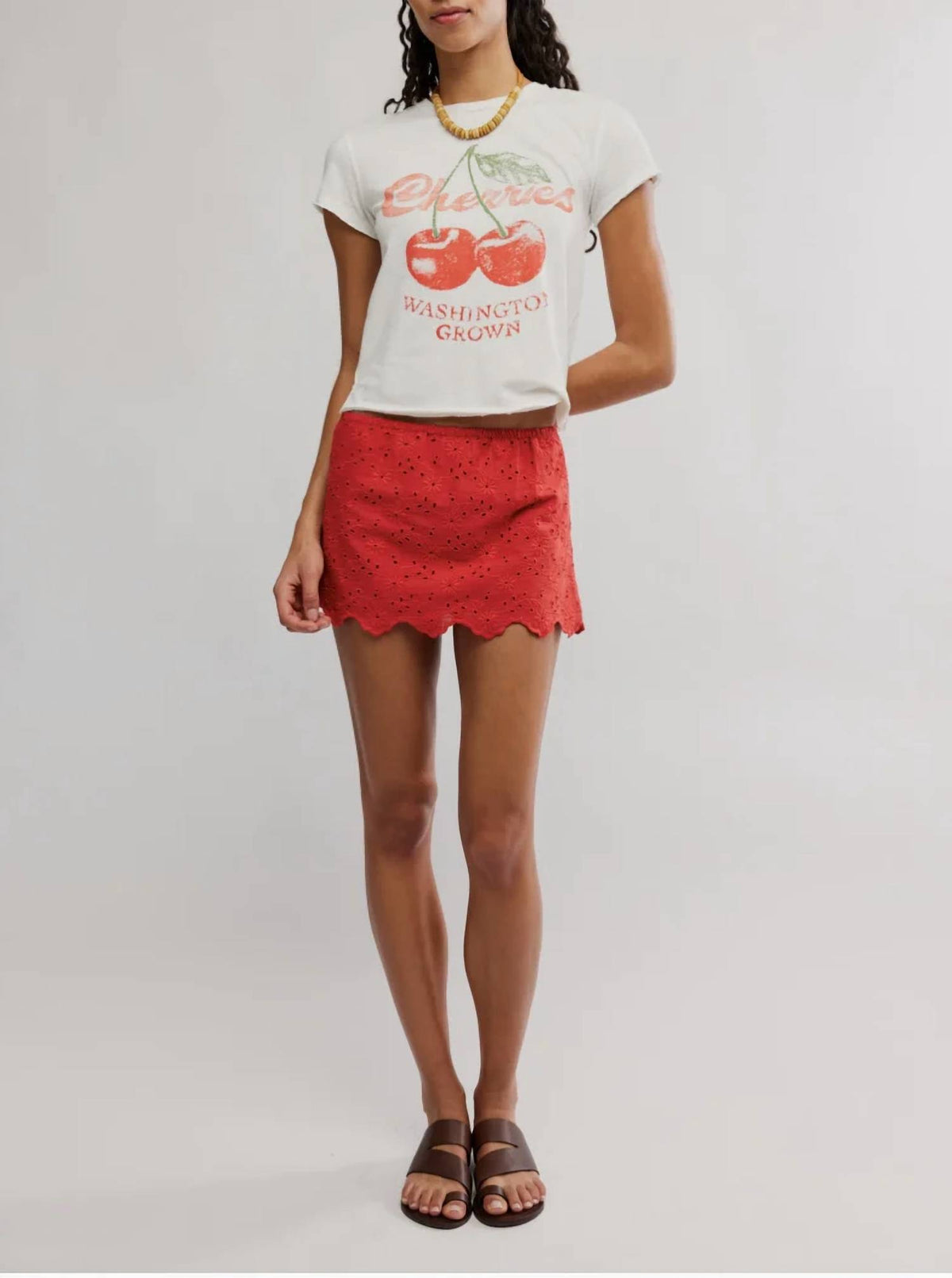 Free People - Eyes On You Eyelet Cotton Skort