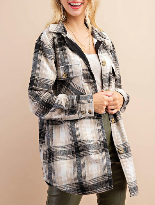 Kori - Plaid Shirt Jacket