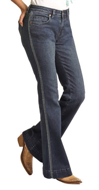 Rock & Roll Denim - Women's Mid Rise Extra Stretch Contrast Side Seam Jean