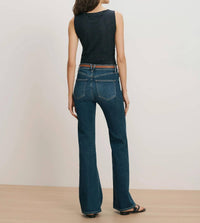 Veronica Beard - Crosbie Mid-rise Slim Wide-leg Jeans