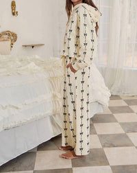 Bucketlist - Bow Print Terry Jogger