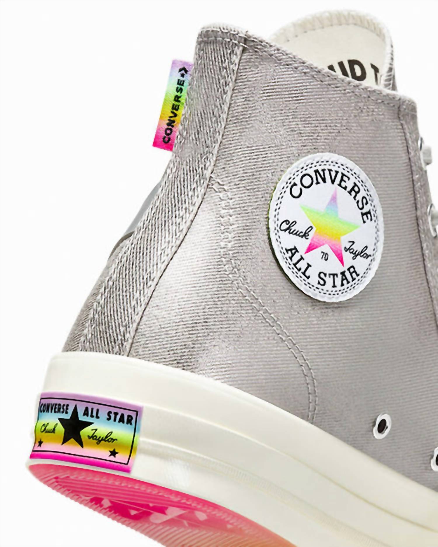 Converse Unisex Chuck 70 Pride Hi Top Sneakers in silver - women's sneaker - view 7