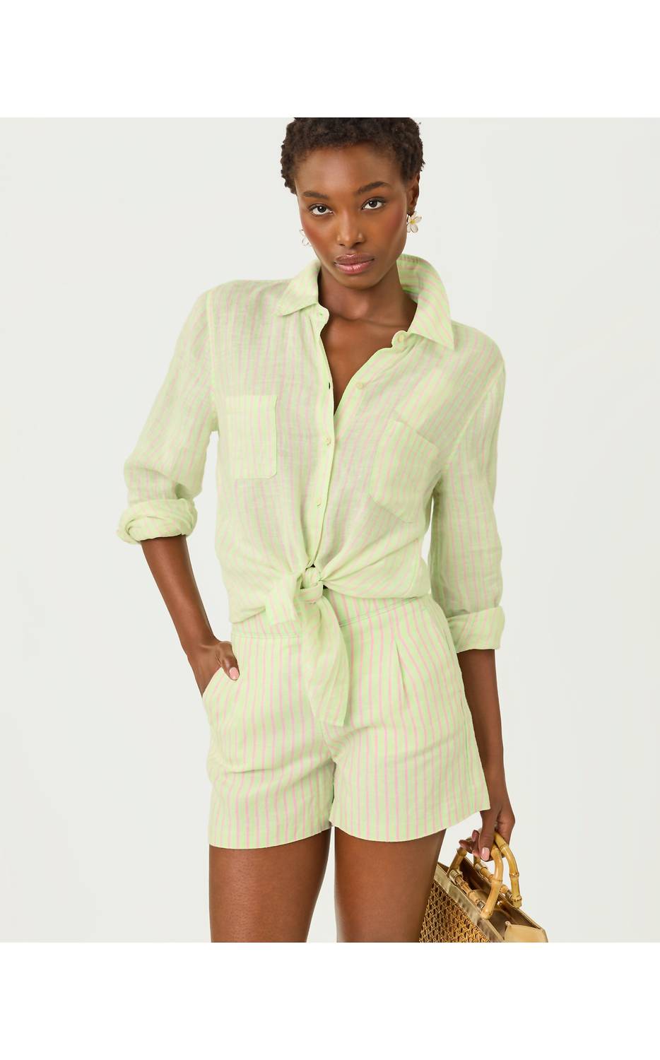 Lilly Pulitzer - Captina Linen Stripe Shorts