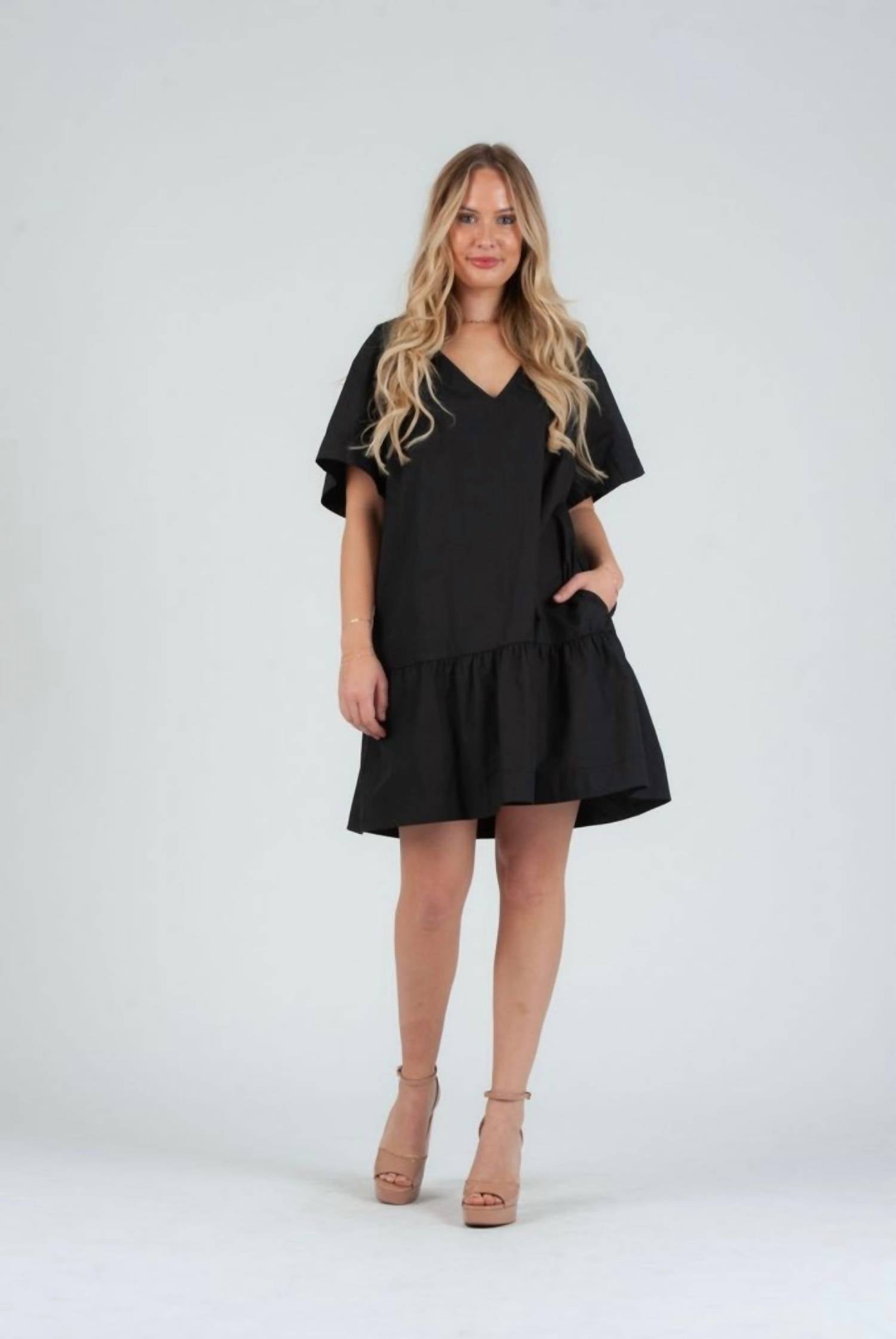 Lucca - Poplin Short Sleeve Mini Dress