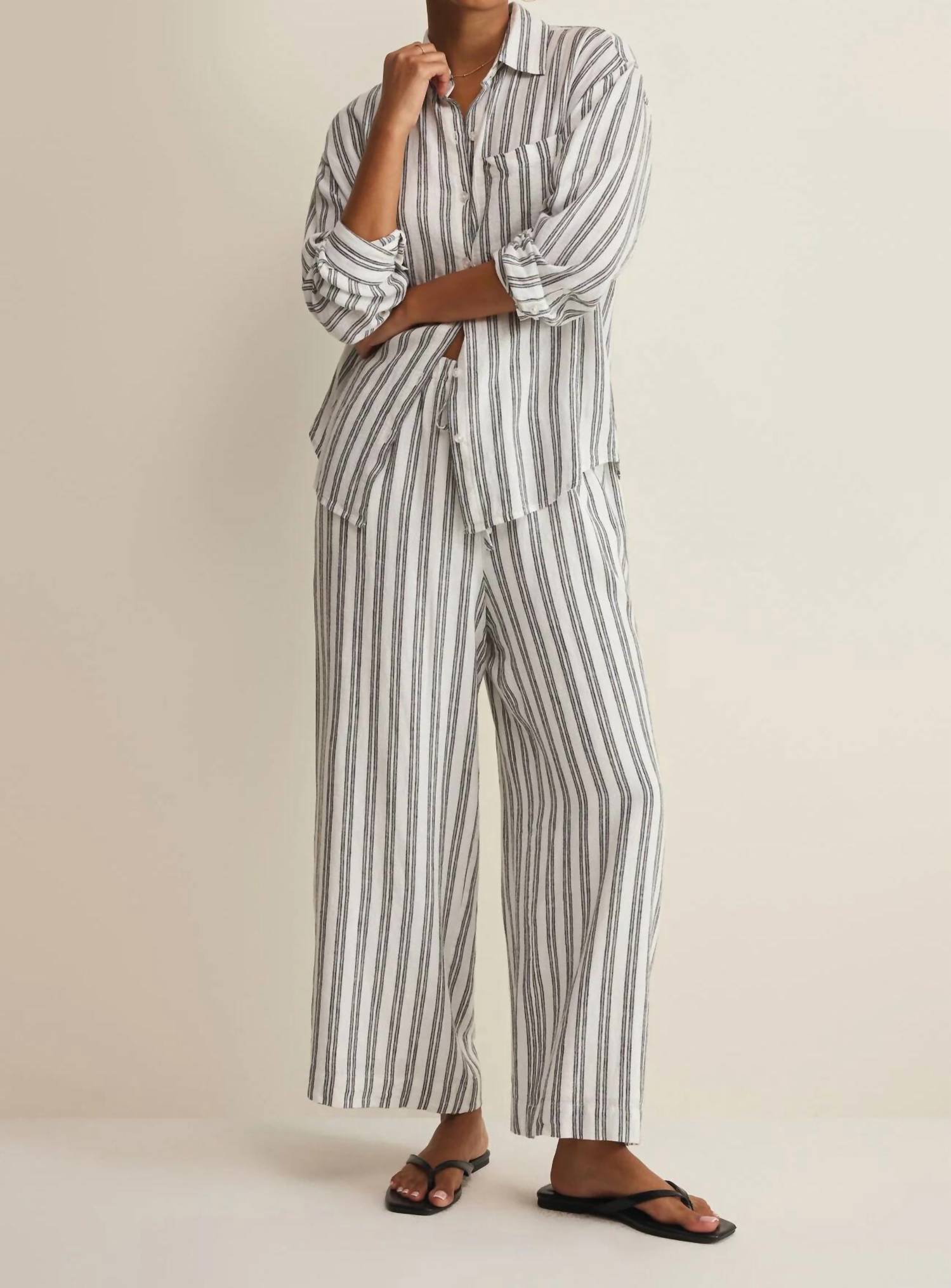 Z Supply - The Perfect Striped Button Up Top