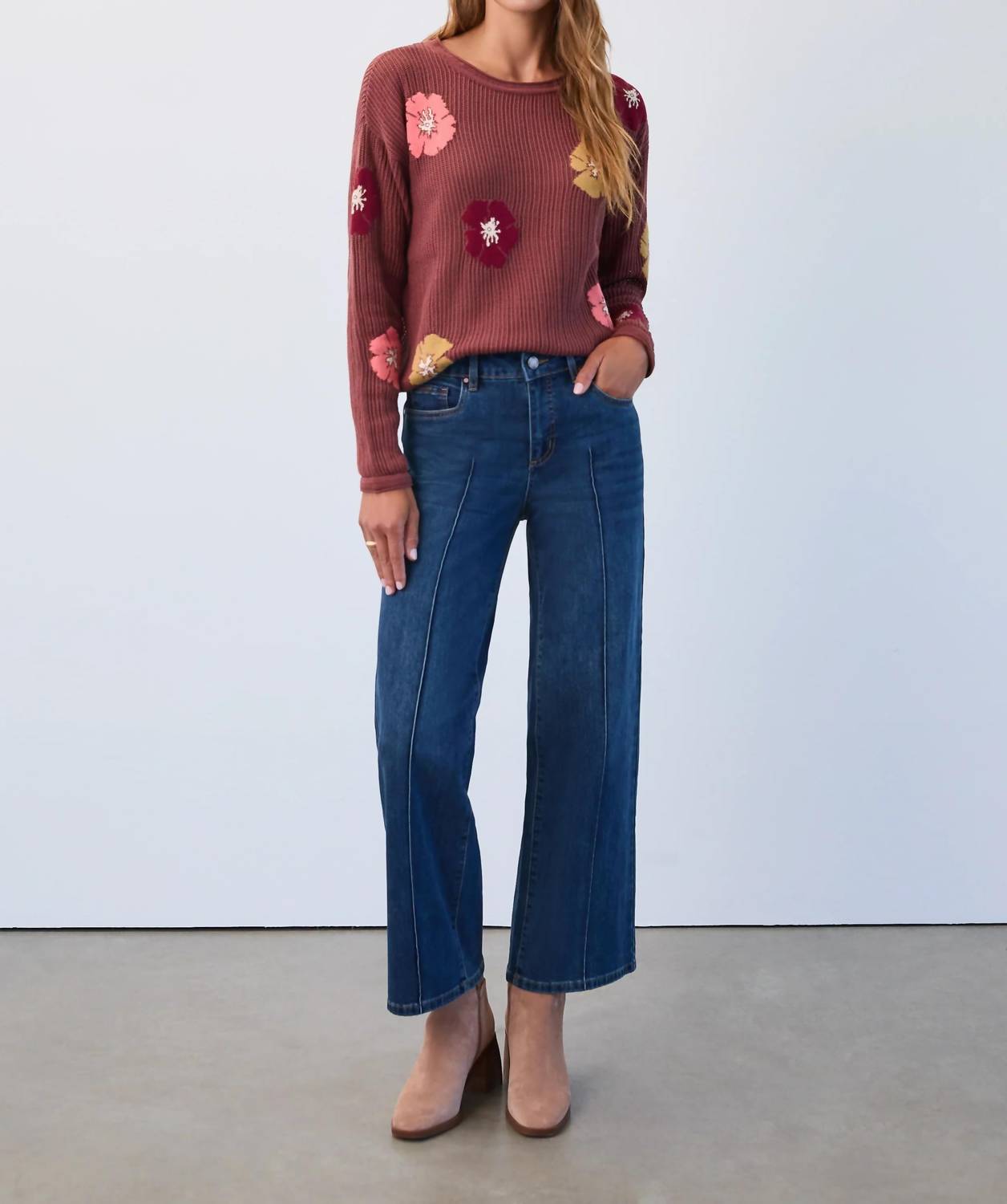 Fdj - Olivia Wide Leg Denim Ankle Jeans