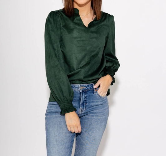 Ivy Jane - Long Sleeve Suede Top