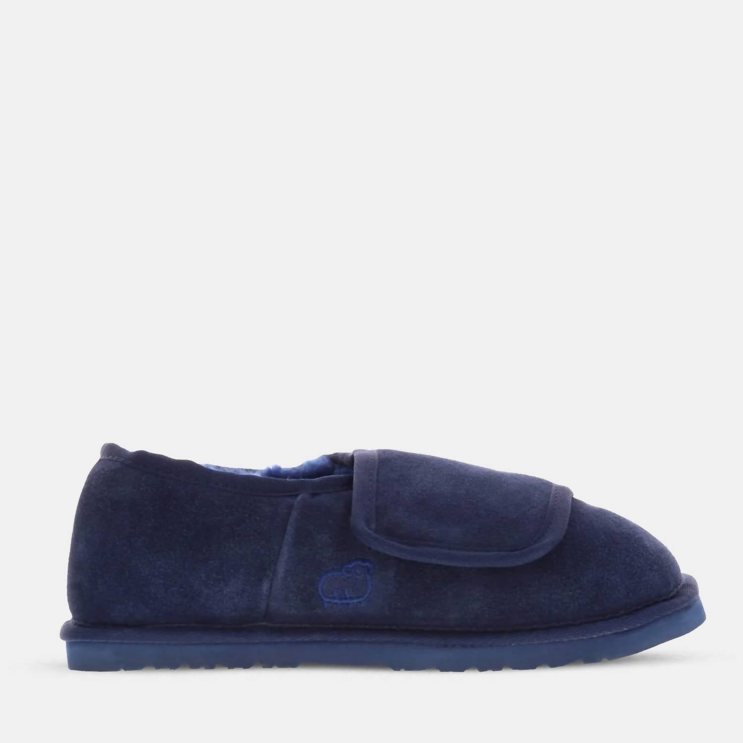 Lamo Women's Closed Toe Heel Wrap Bootie Wide Slippers in navy - women's shoe