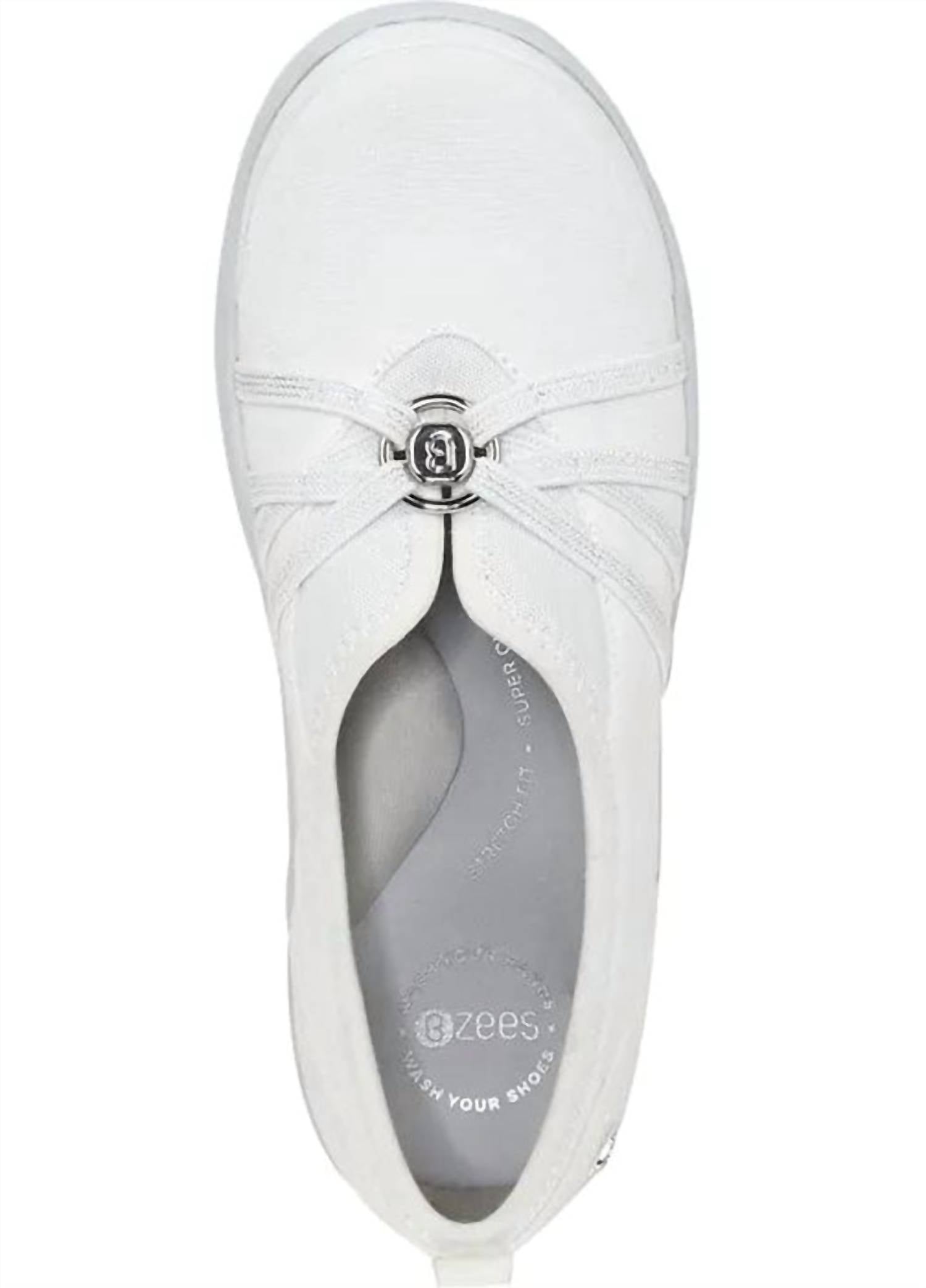 Bzees Women's Niche Sneaker in bright white - women's sneaker - detail view