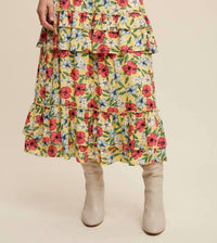 Listicle - Floral Convertible Dress Maxi Skirt