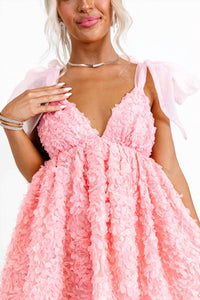 Item Ditto - Tie Straps 3d Petal Babydoll Dress