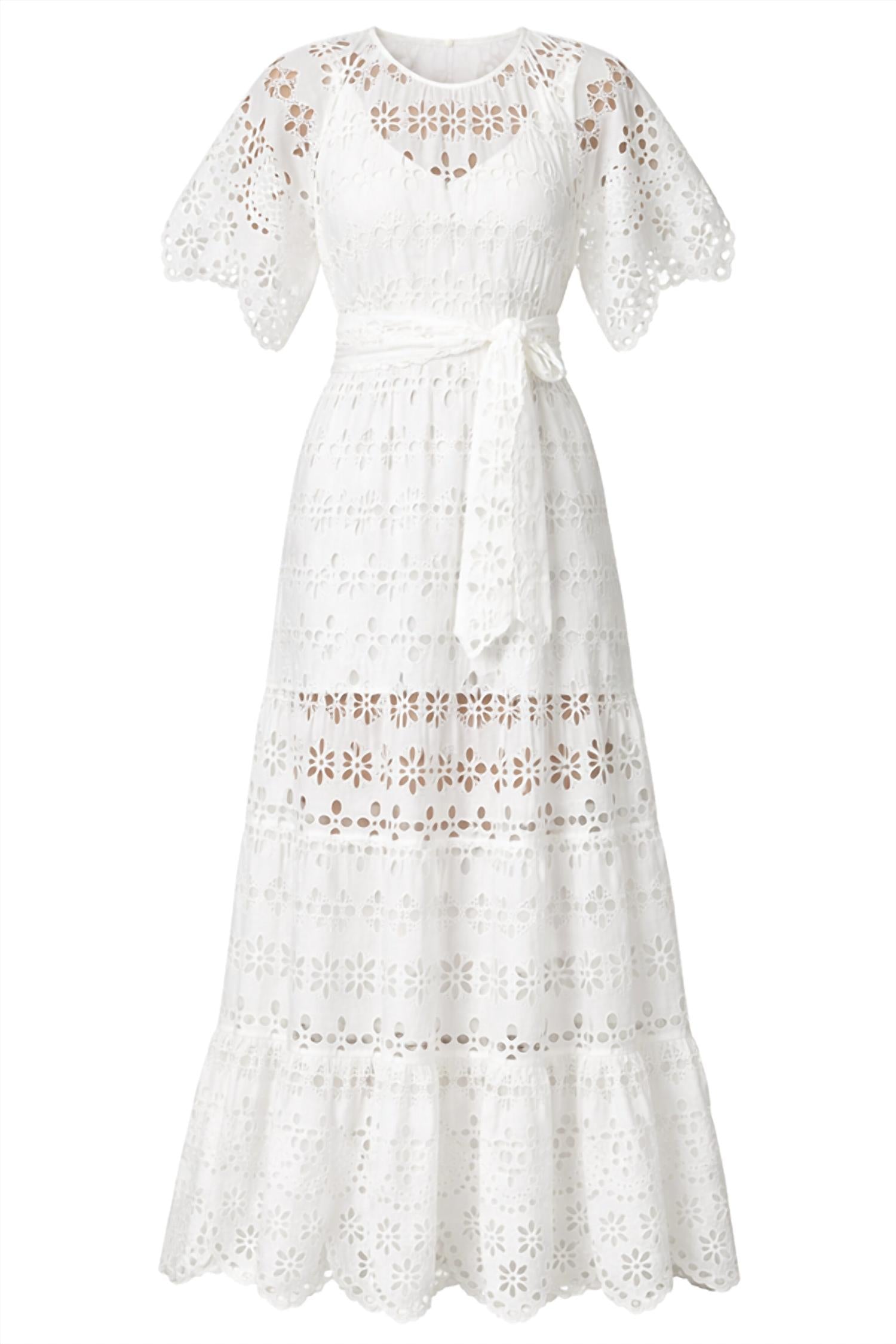 Miss June Paris Women's Sable Dress in white - women's dress - detail view