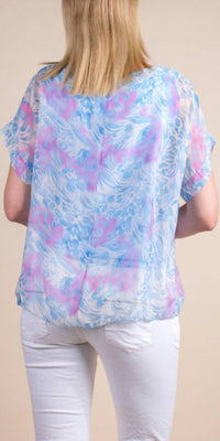 Gigi Moda - Monica Tropical Print Silk Kaftan