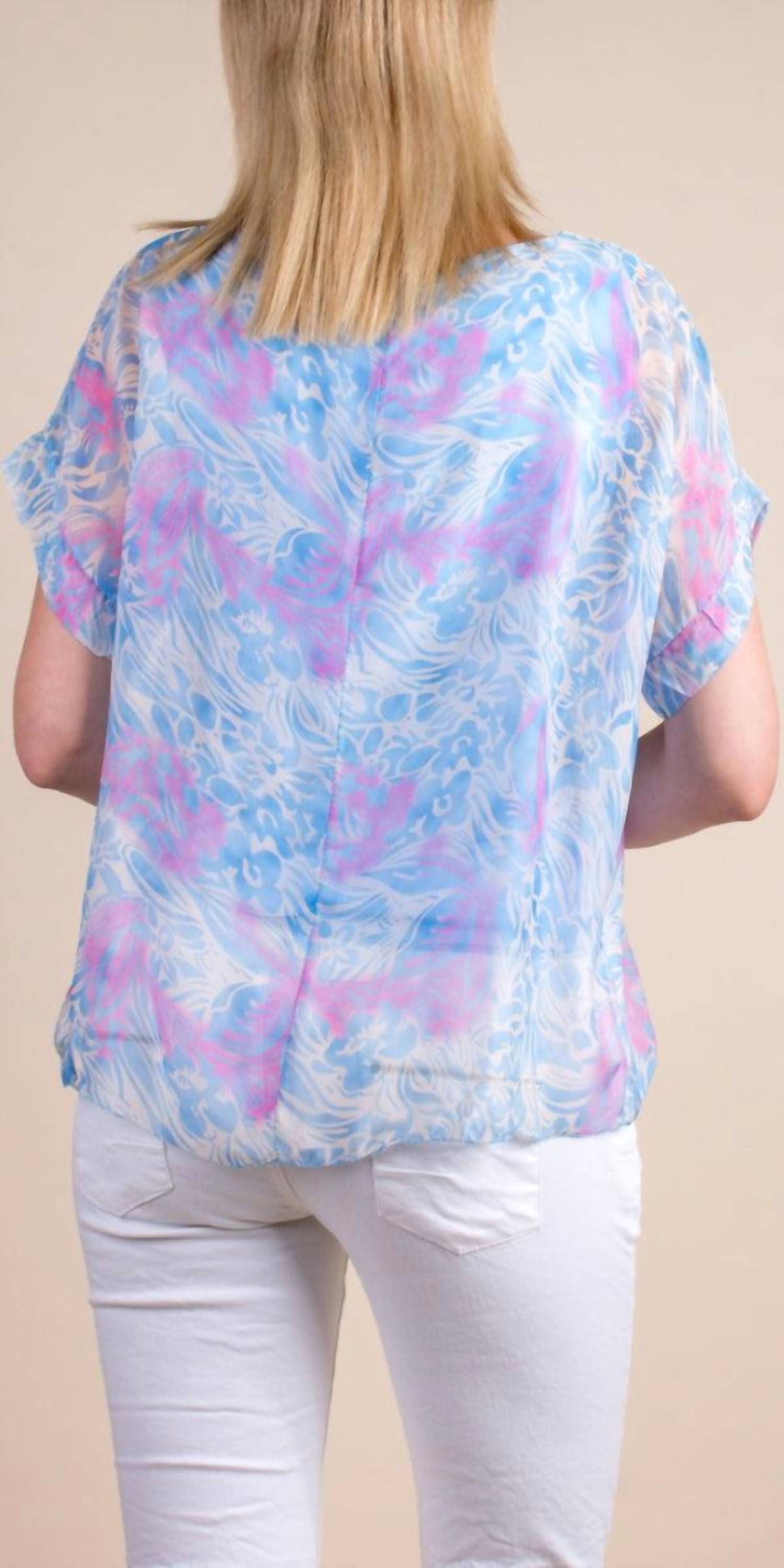 Gigi Moda - Monica Tropical Print Silk Kaftan