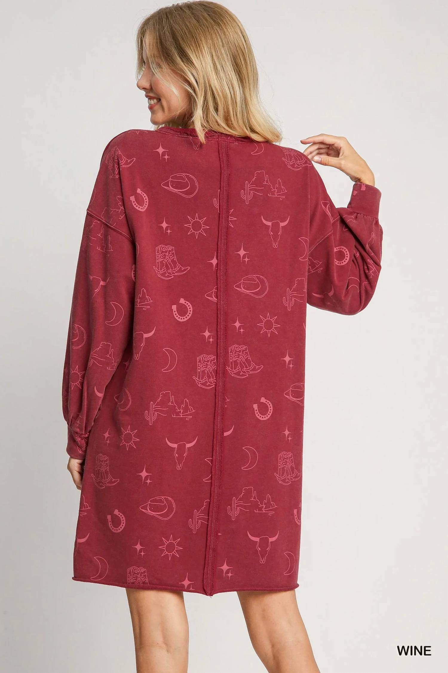 Umgee - Country Graphic Sweatshirt Dress