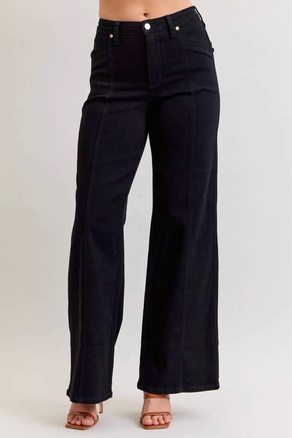 Judy Blue - High Waisted Retro Wide Leg Denim Jeans