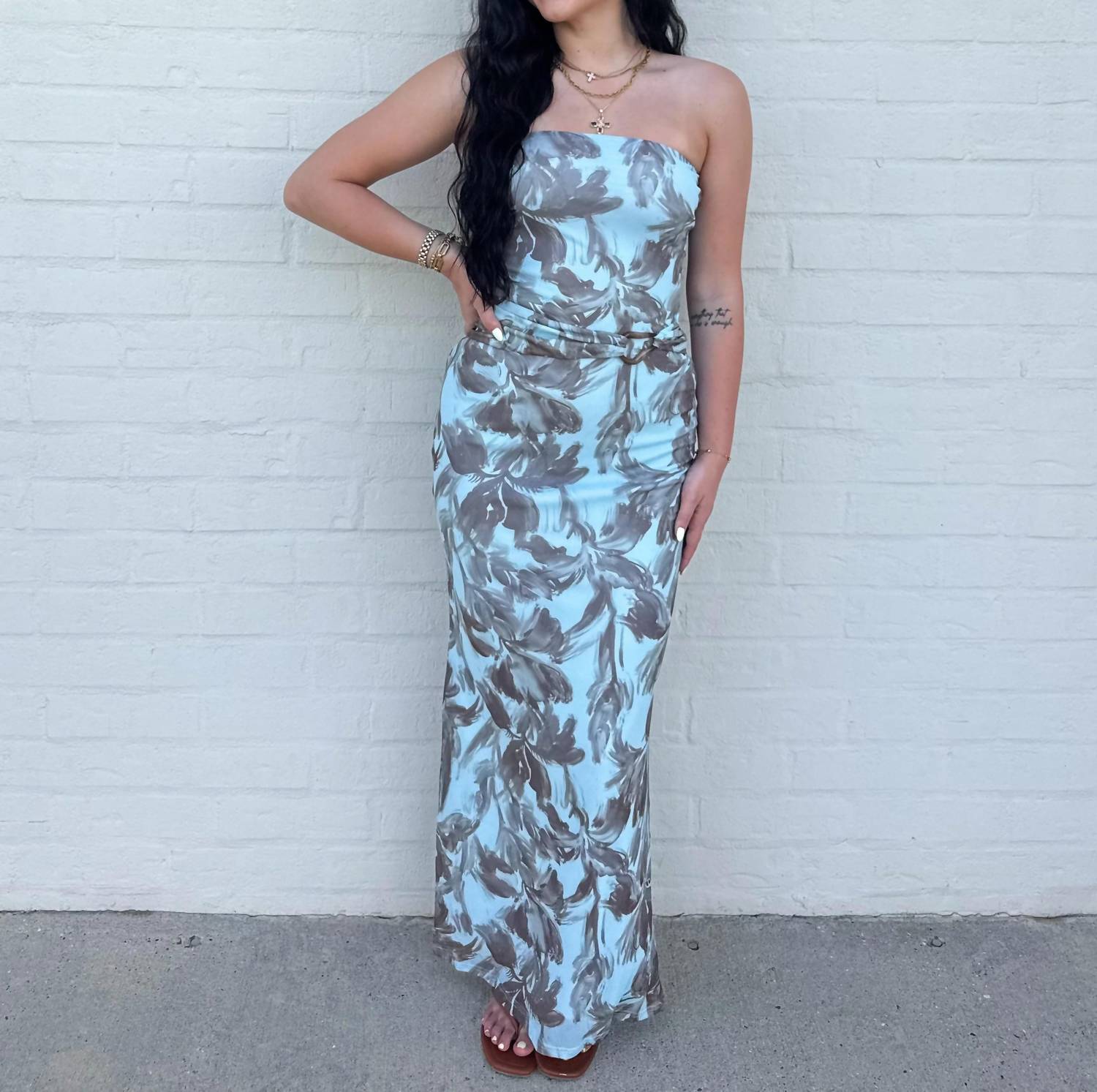 Pretty Garbage - The Cocoa Sky Strapless Maxi Dress
