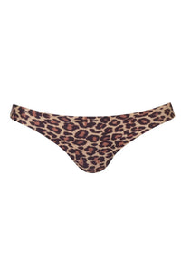JUAN DE DIOS Guava Bikini Bottom in jaguar chocolate - women's swimwear - detail view