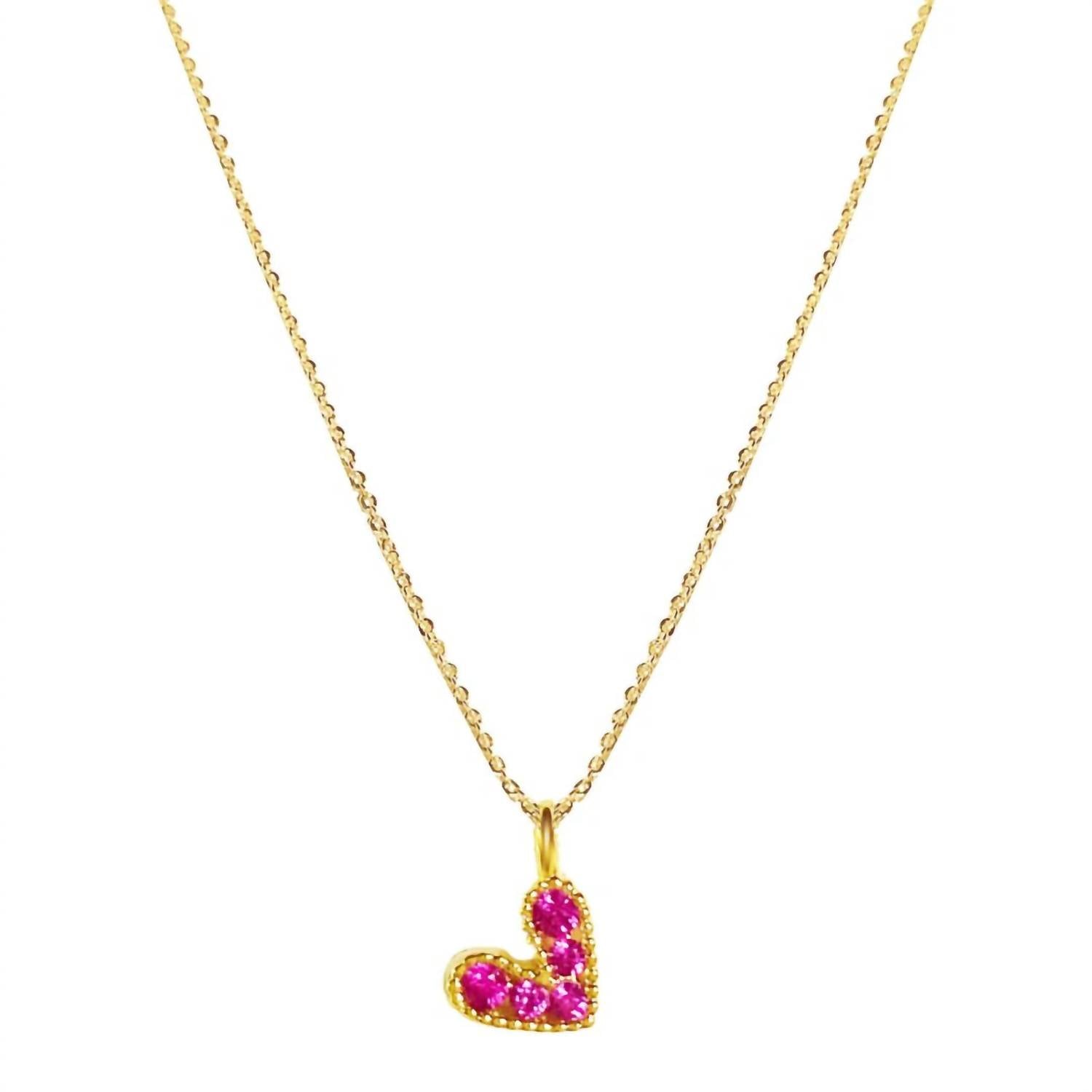 The Crowns - Women's Ruby Heart Necklace