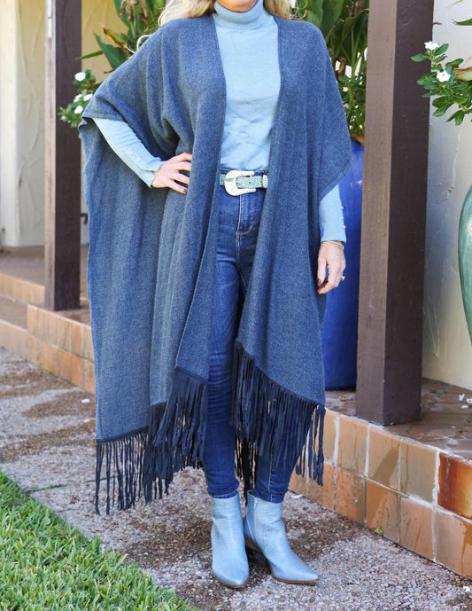 Wool Cotton Fringe Scarf