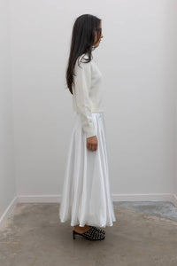 Collective - Satin Full Round Bubble Hem Midi Skirt