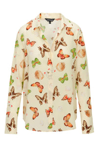 catherine gee Daria French Cuff Silk Blouse in butterfly - women's blouse - view 4