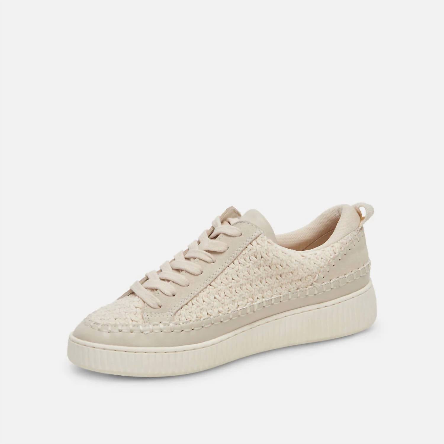 Dolce Vita Women's Knit Sneaker in sand - women's sneaker - detail view