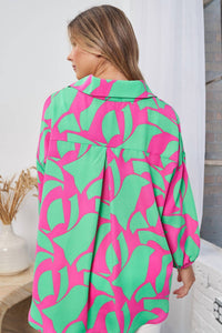 White Birch - Geo Print Woven Top