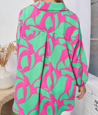 White Birch - Geo Print Woven Top
