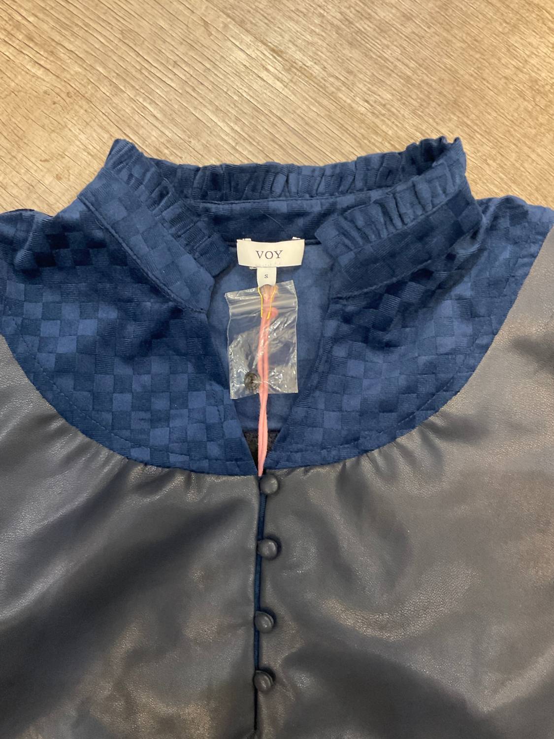Voy - Women's Vegan And Suede Detail Top