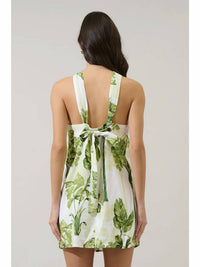 Sugarlips - Palmet Tropical Amory Halter Mini Dress