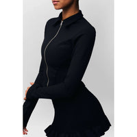 Guizio Apolline Smocked Skirt in black - women's skirt - detail view