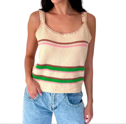 Wishlist - Mila Crochet Striped Tank Top