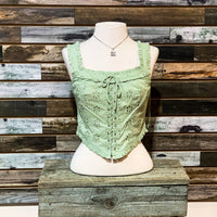 Rock & Roll Denim - Women's Corset Style Eyelet Top