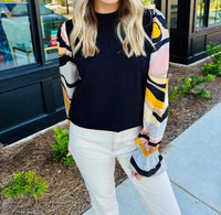 Thml - Sunset Stripe Sleeve Sweater Top
