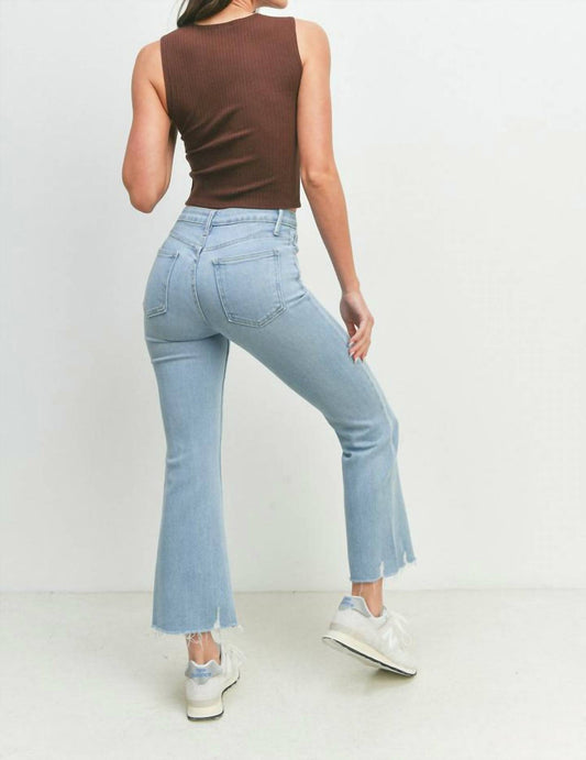 Just Black Denim - High Rise Crop Flare Jeans