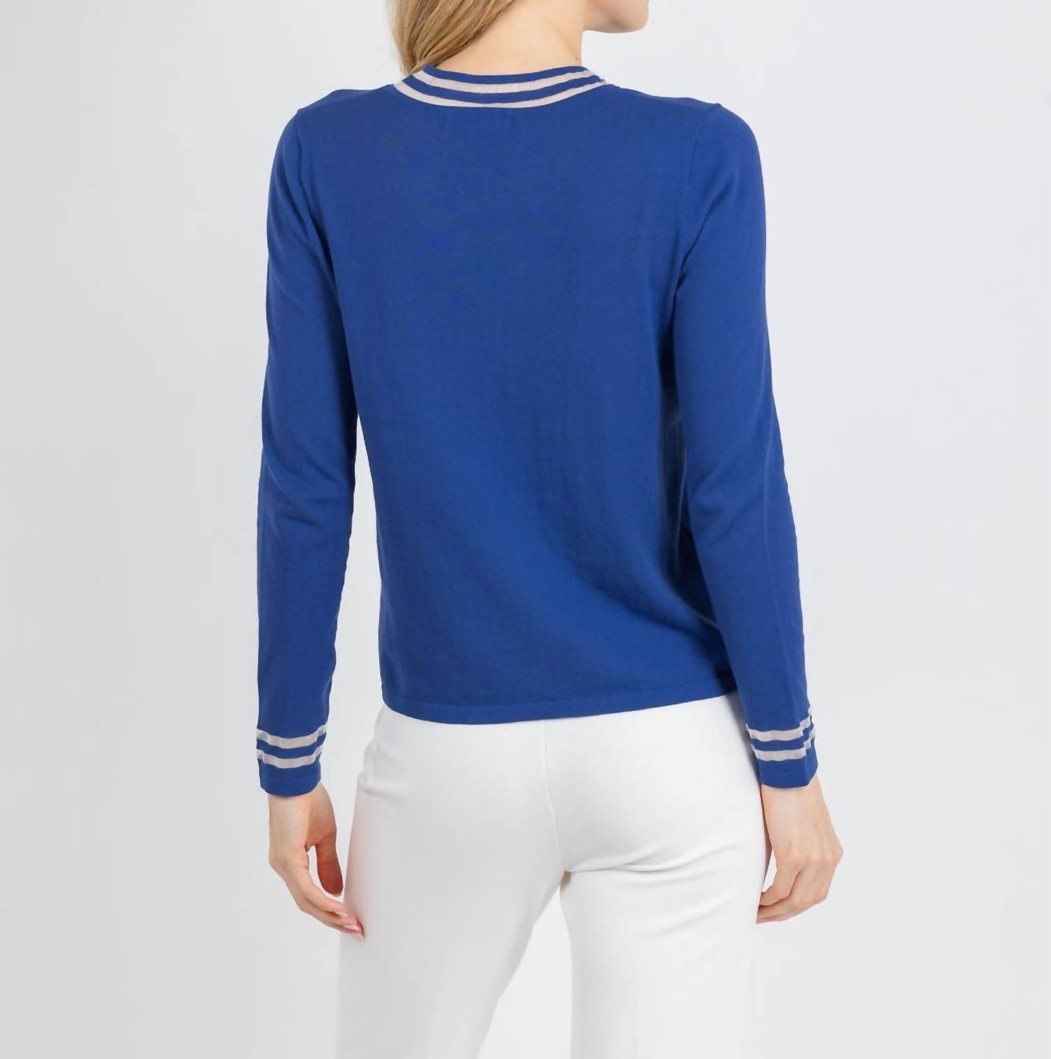 Peace Of Cloth - Sheer Stripe Long Sleeve Crew Top