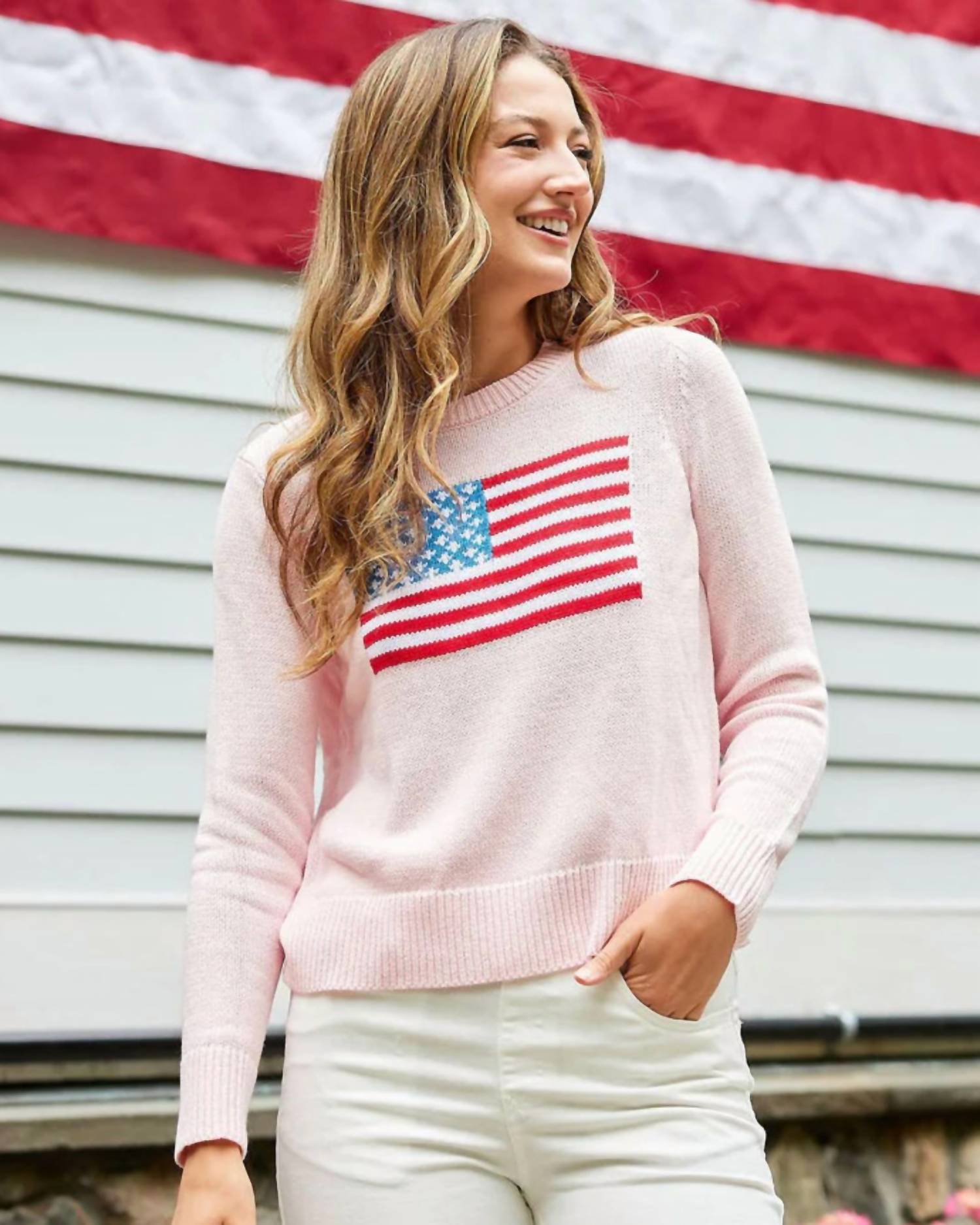 Sail To Sable - Cropped Flag Sweater