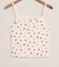 Z Supply Cameron Holly Cami in white - women's sleepwear - alternate view