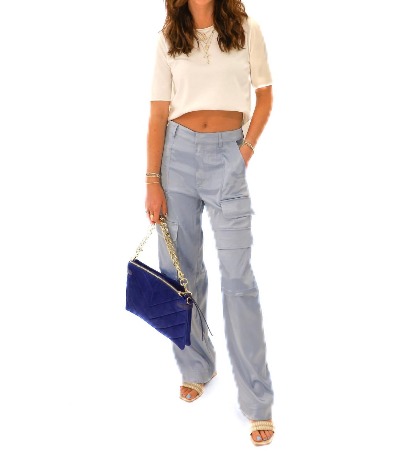 Reset By Jane - Sloan Satin Cargo Pant