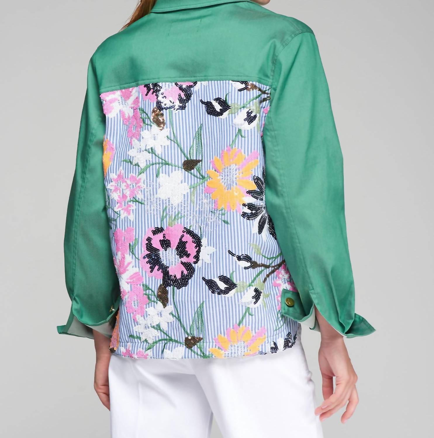 Vilagallo - Jacket Olivia Bordado Flores Lentejuelas