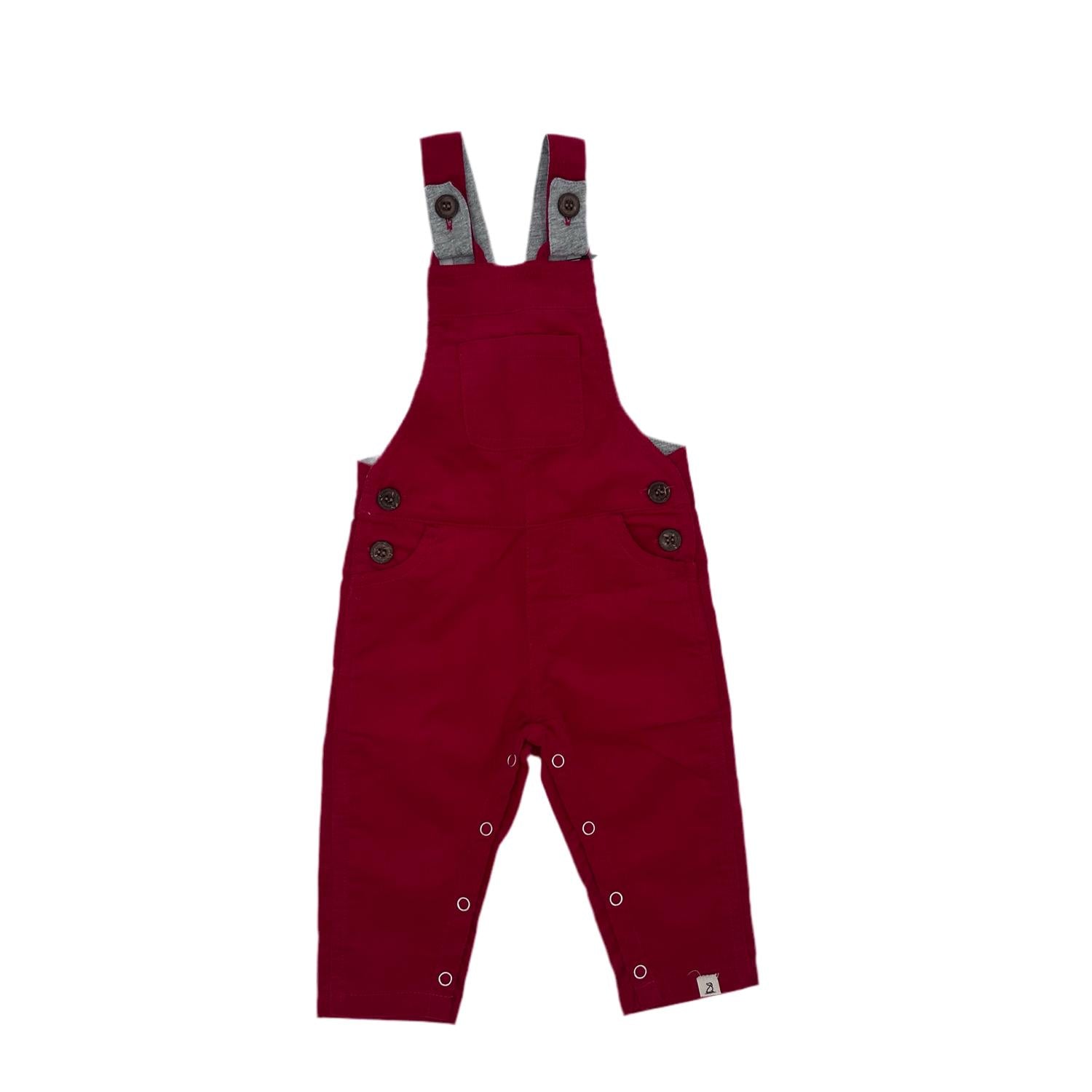ME & HENRY Kid's Harrison Cord Overall in red - kids' item - detail view
