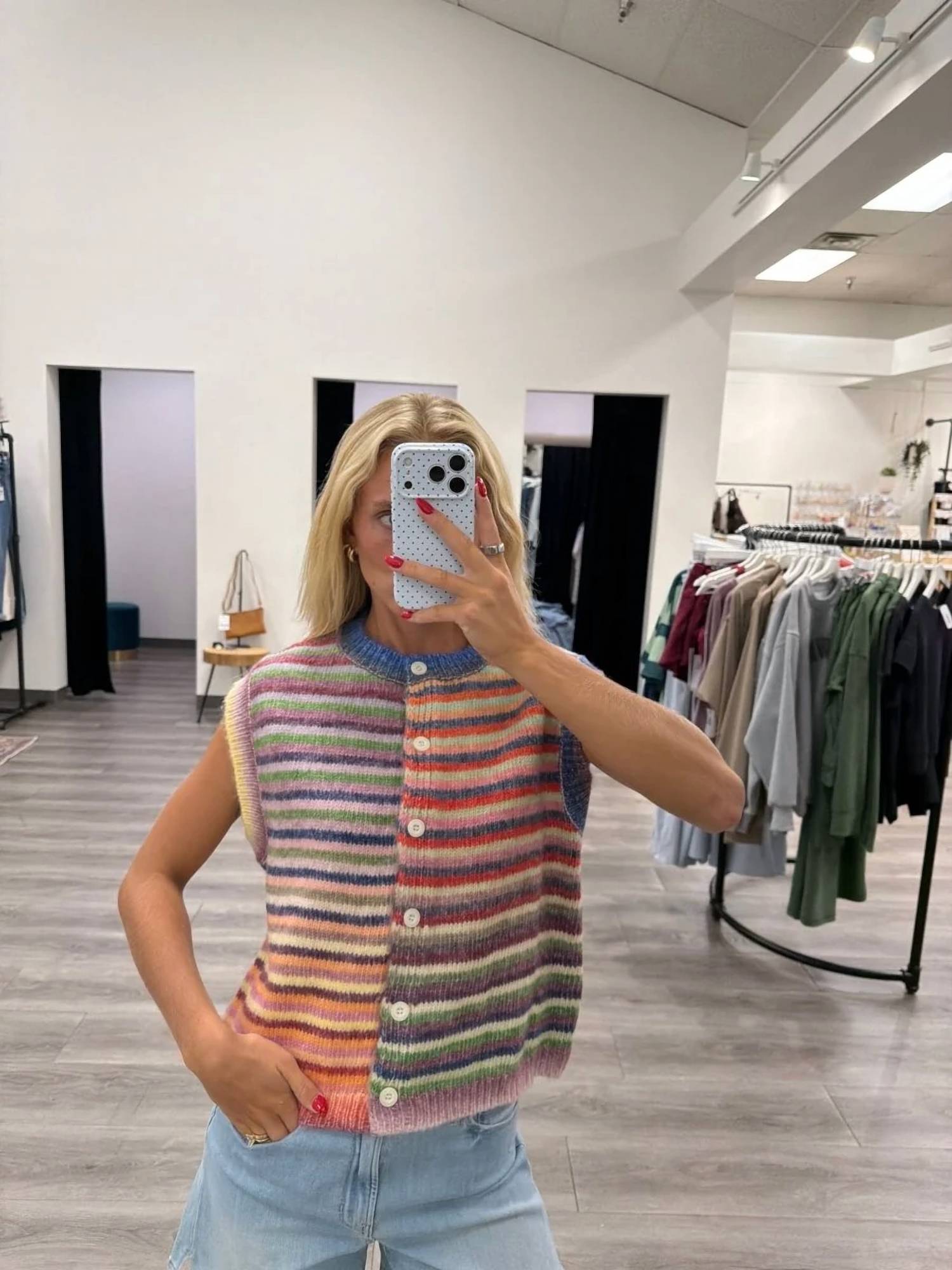 Wishlist - Rainbow Stripe Sweater Vest