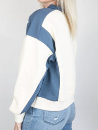 Aemi + Co - Colorblock Terry Pullover Sweatshirt