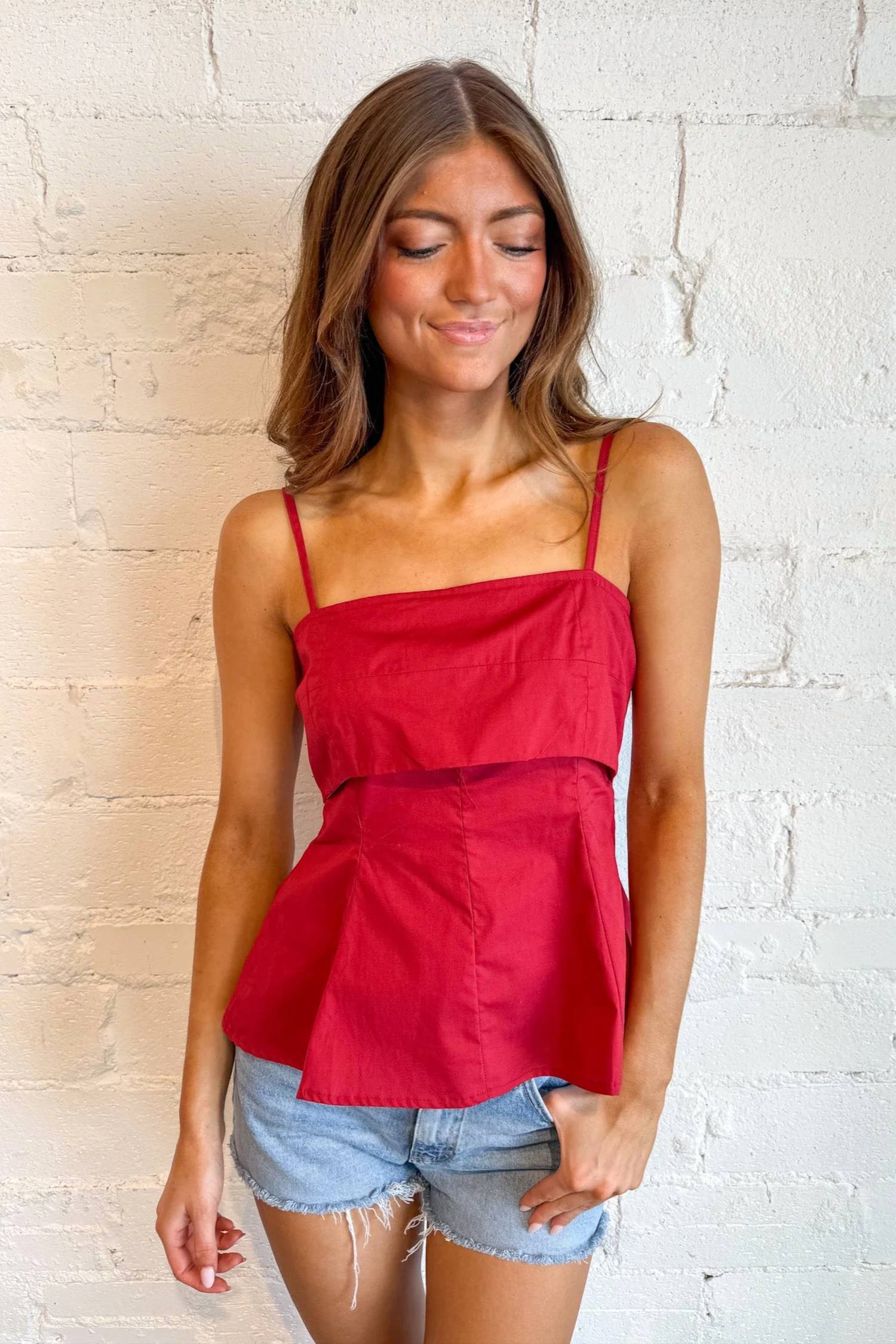 Day + Moon - Poplin Fit & Flare Tank