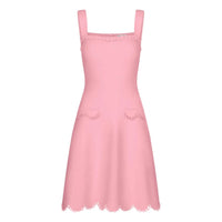 Oscar De La Renta - Sleeveless Scallop Knit Dress