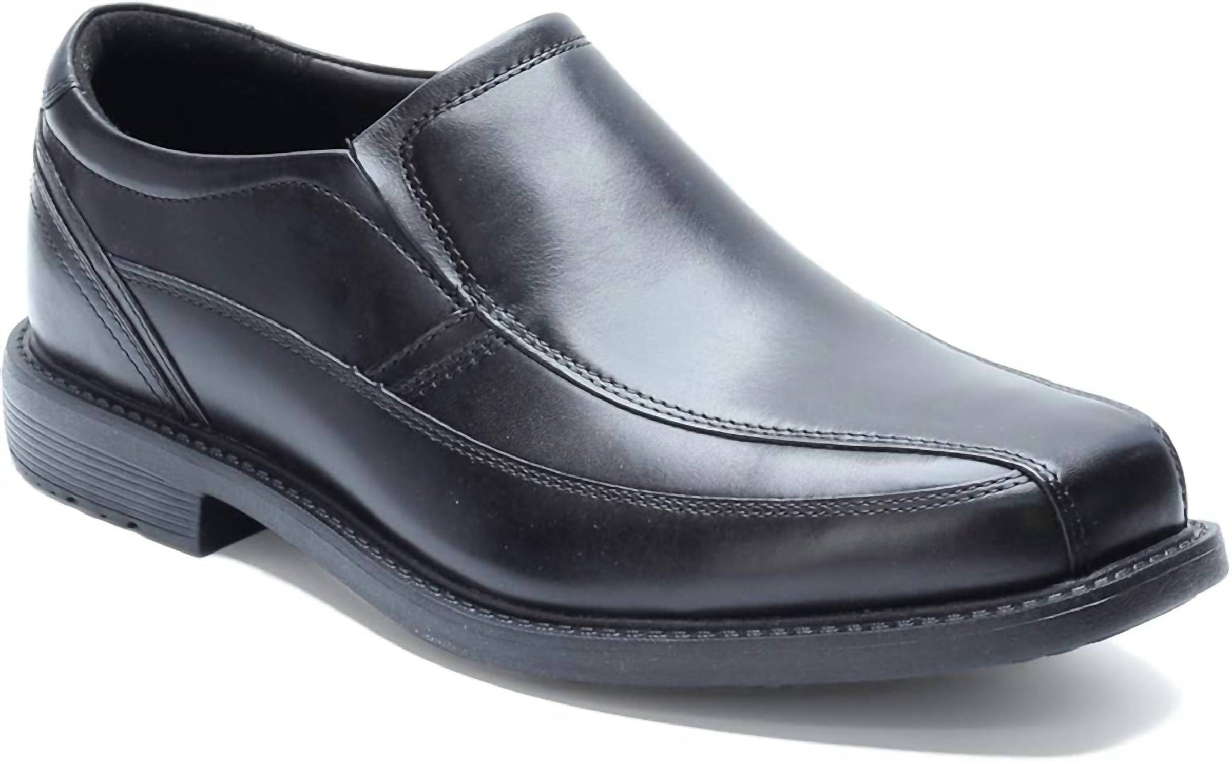 ROCKPORT Men's Sherwood Bike Toe Slip-on in black - men's loafer
