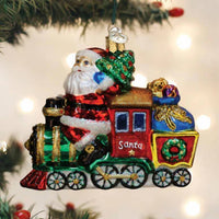 Old World Christmas Santa On Locomotive Ornament in multi - item - detail view