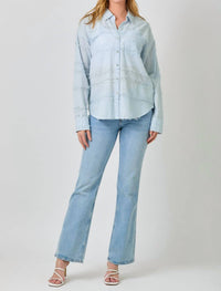 Mystree - Button Down Textured Gauze Shirt